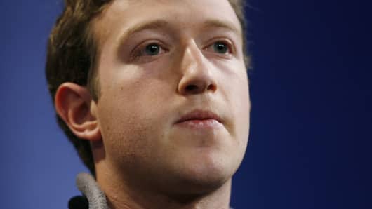 Mark Zuckerberg, CEO of Facebook. 