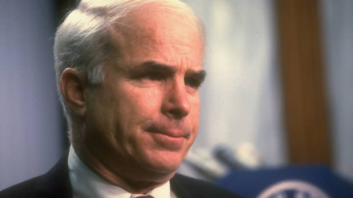 Sen. John McCain (Rep-AZ), re implication in Lincoln Savings & Loan ethics investigation.