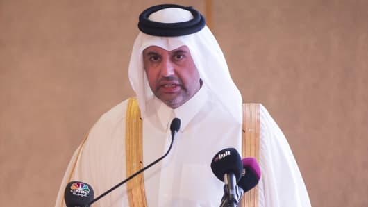 Qatari Minister of Economy and Commerce Sheikh Ahmed Bin Jassim al-Thani.
