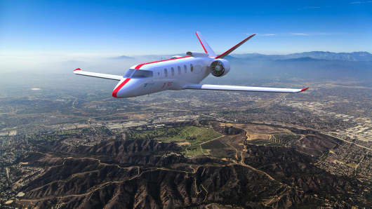 A rendering of a hybrid electric plane design of Zunum Aero. JetSuite wants to be a launch customer.