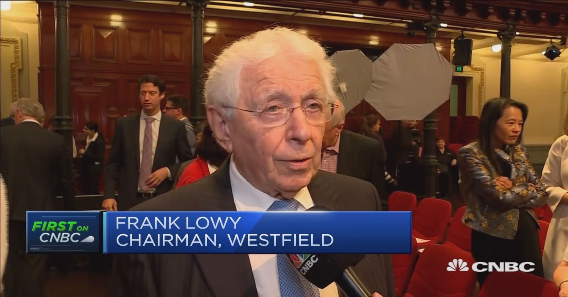 Westfield's Frank Lowy on takeover by Unibail-Rodamco