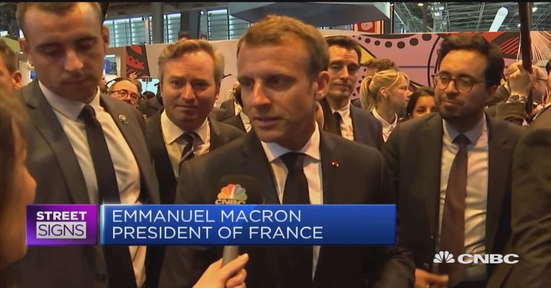 French President Macron: Told Zuckerberg tech needs new regulation