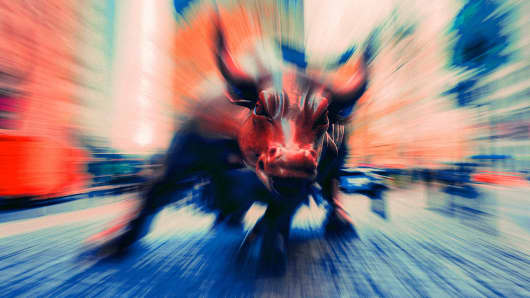 The Wall Street bull in New York.
