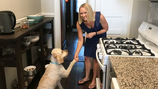 Jessica Evans bought a single-family home in D.C. for herself and her pets.