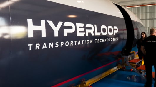 Hyperloop Transportation Technologies (HTT) unveiled its first full-scale passenger capsule. 