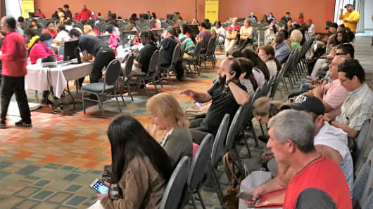 Potential borrowers who are participating in the NACA Homeownership event in Miami, Florida.