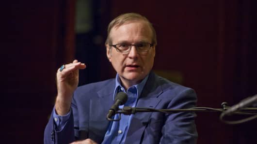 Paul Allen, Co-Founder of Microsoft, speaks during an event at the 92nd Street Y in New York, April 17, 2011. 