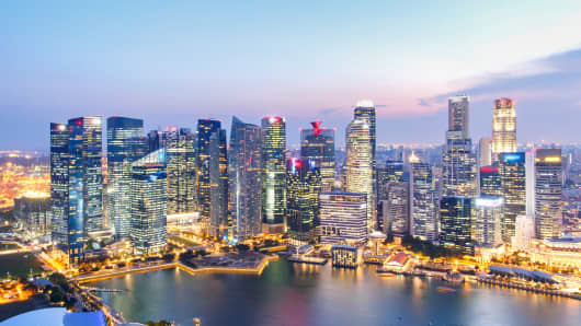 Singapore's financial district.