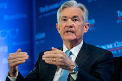 Federal Reserve Chairman Jerome Powell speaks during a discussion at the Economic Club of Washington on January 10, 2019, in Washington, DC.