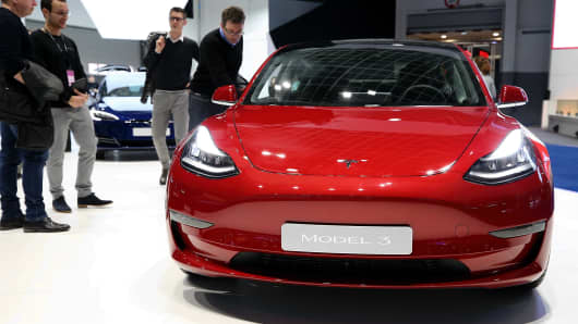 The Tesla Model 3 will be presented to members of the press in anticipation of the 97th Brussels Motor Show to be held on January 19, 2019 at the Brussels Expo Center in Brussels, Belgium.