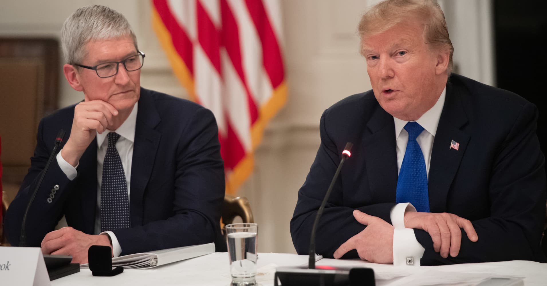 Trump says he called Apple's CEO 'Tim Apple' to save time, reportedly told donors he never said it
