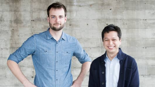 Evan Sharp and Ben Silbermann, co-founders of Pinterest