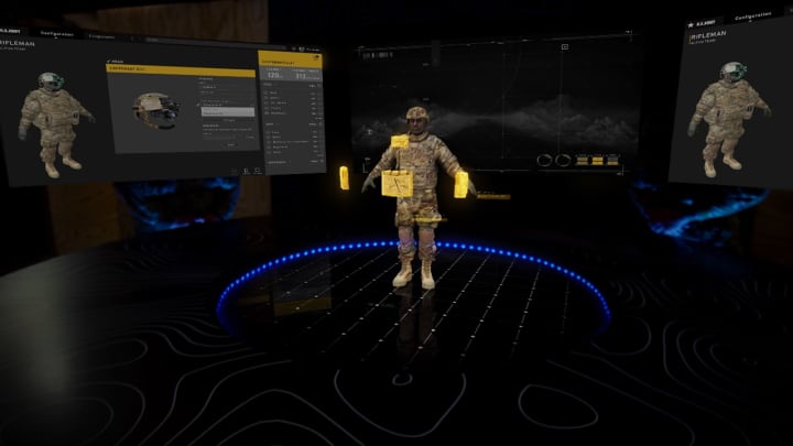 An example performance report of what soldiers will see through HoloLens after a training exercise.