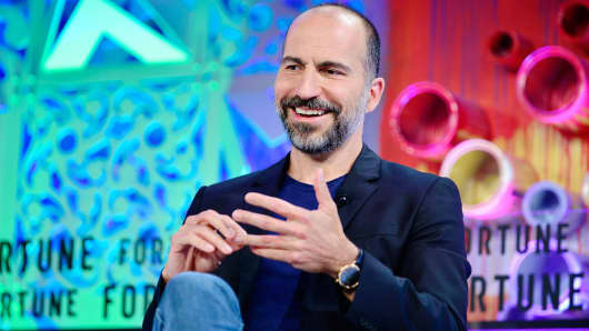 Uber CEO, Dara Khosrowshahi, attends the Fortune Most Powerful Women's Summit in Laguna Niguel, California on October 3, 2018.
