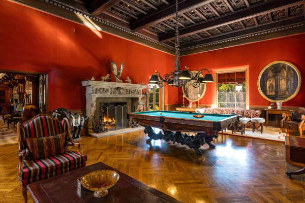 The billiard room at the Beverly House